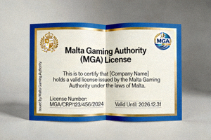 欧洲马耳他MGA（Malta Gaming Authority）牌照证书展示 - 象征国际认可的合法运营资质