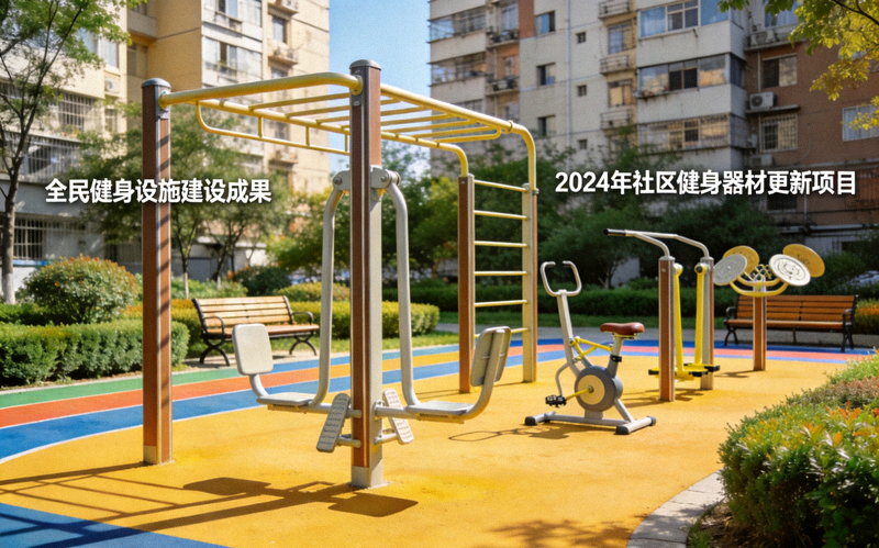 全民健身设施建设成果 - 崭新的社区健身路径与器材