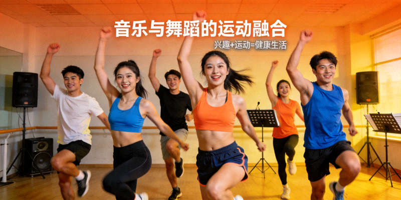 将兴趣爱好与运动相结合 - 年轻人结合音乐进行舞蹈锻炼