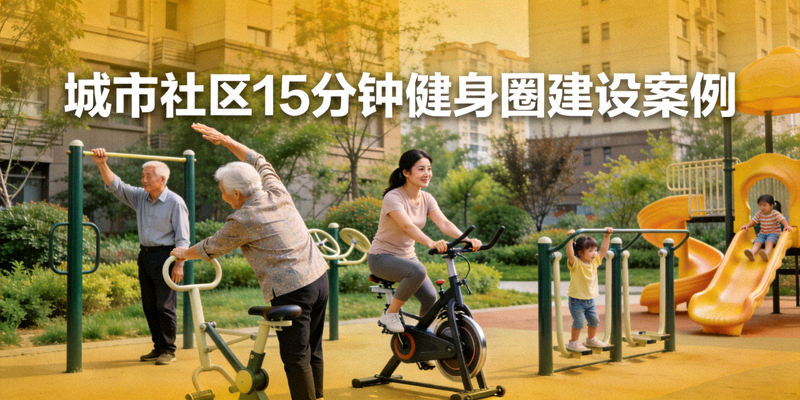 城市社区15分钟健身圈建设案例 - 居民在社区健身公园锻炼