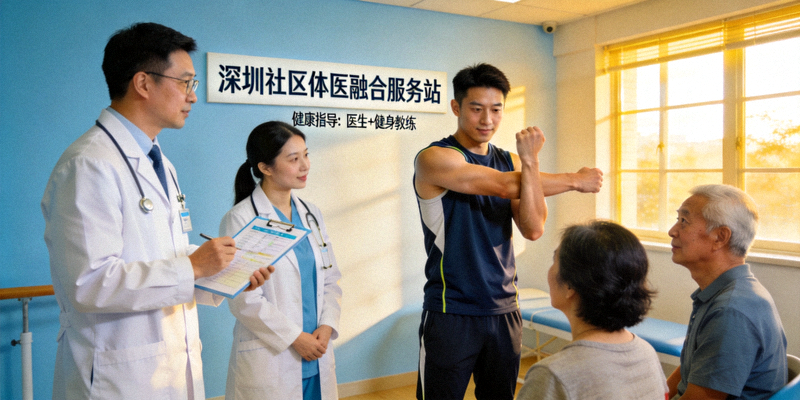 深圳社区体医融合服务站 - 医生与健身教练共同为居民提供健康指导