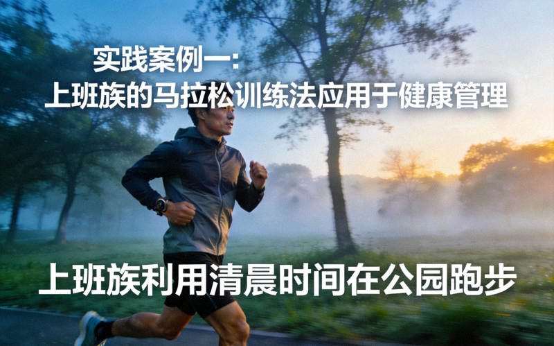 实践案例一：上班族的马拉松训练法应用于健康管理 - 上班族利用清晨时间在公园跑步