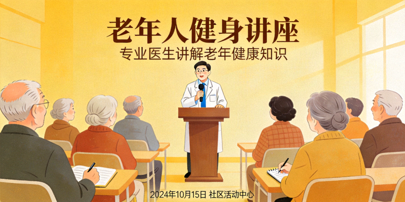 老年人健身讲座 - 专业医生讲解老年健康知识