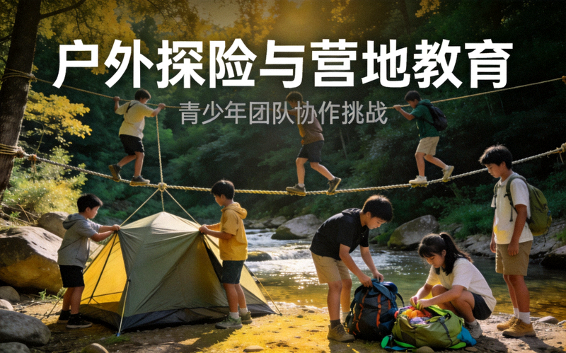 户外探险与营地教育 - 青少年在自然环境中进行团队协作挑战