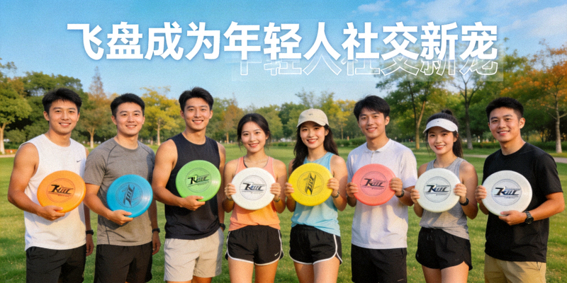 飞盘成为年轻人社交新宠 - 一群朋友在公园玩飞盘后合影