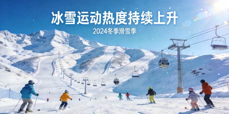 冬季滑雪场全景 - 冰雪运动热度持续上升