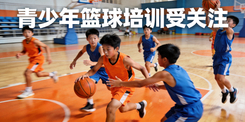 篮球场上球员激烈对抗 - 青少年篮球培训受关注