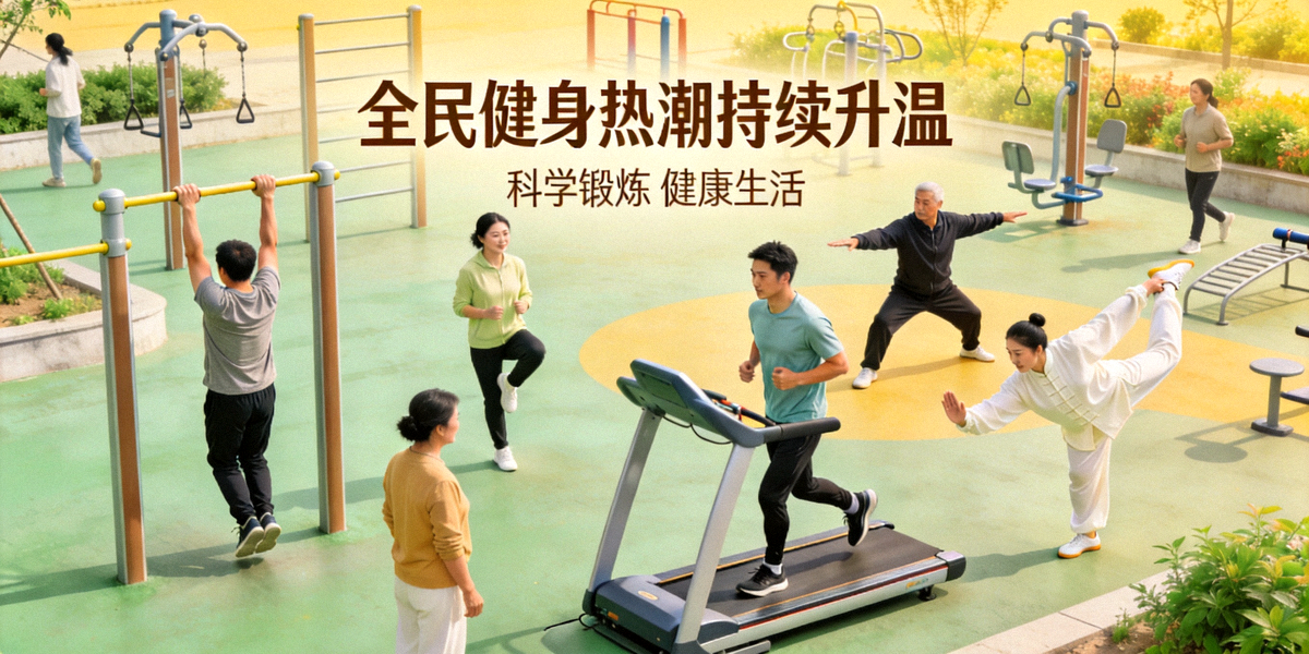 全民健身热潮持续升温 - 市民在户外健身场地进行科学锻炼