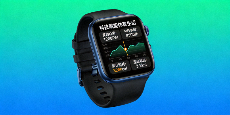科技赋能体育生活概念图 - 智能设备界面展示运动数据分析